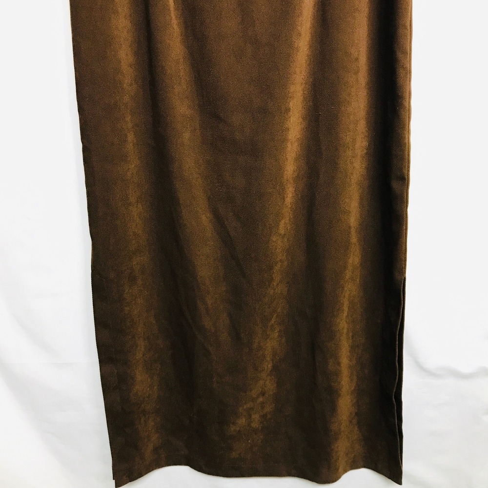 Rhythm Vintage Brown Corduroy Sleeveless Maxi Column Dress Scoop Neck Chocolate - Picture 3 of 11